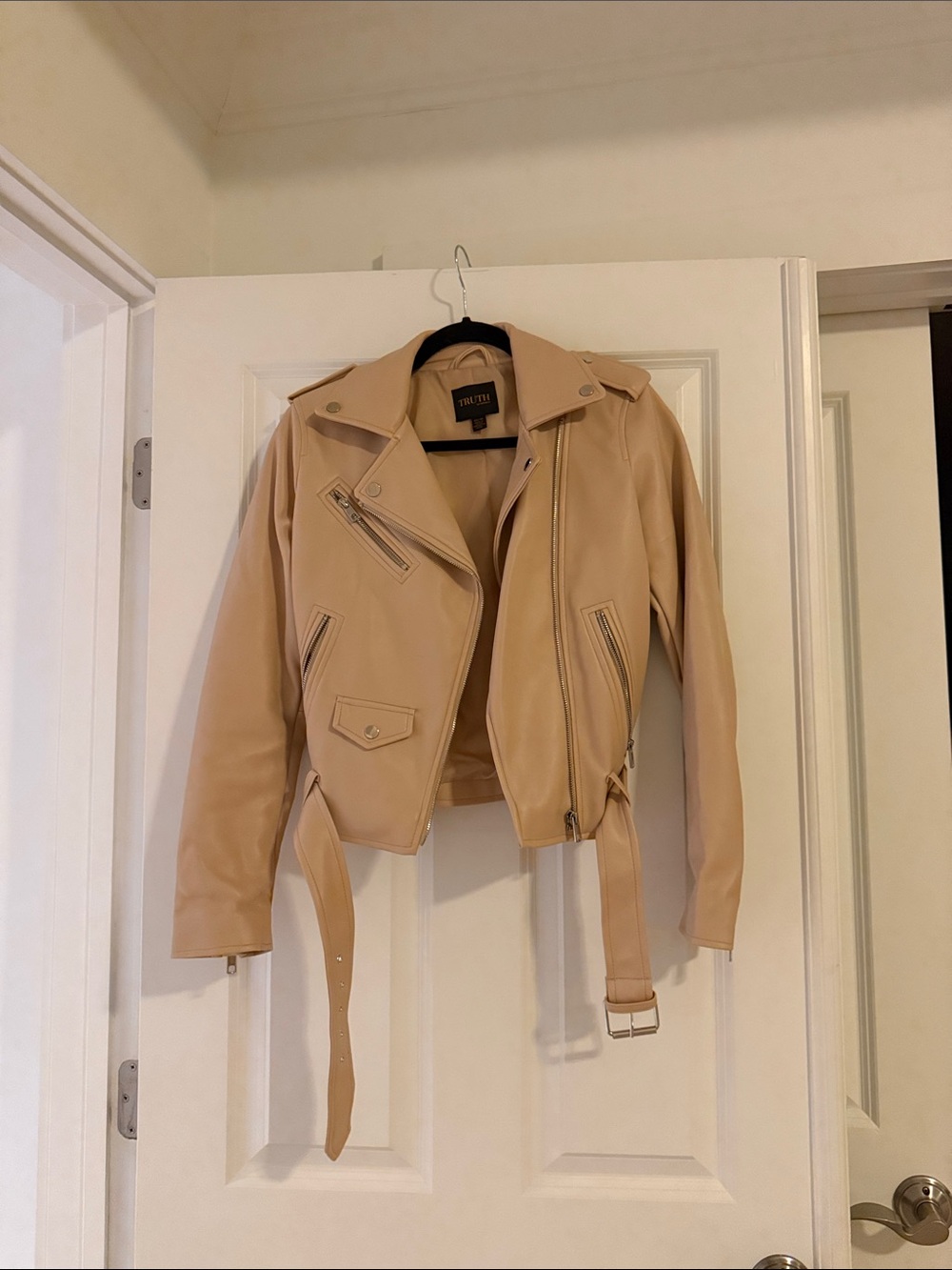 Truth by Republic Beige Jacket with Belt